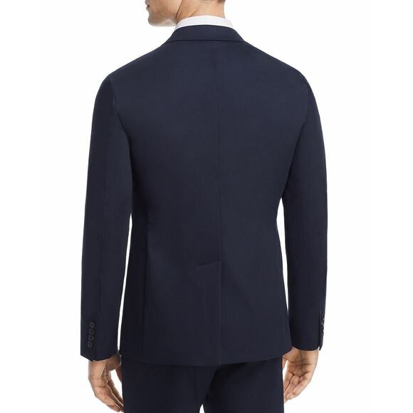Theory Newson Blazer Stretch Navy Blue Sport Coat 2-Button Jacket 44R Men's - Picture 2 of 12